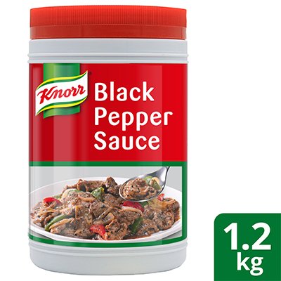 Knorr Black Pepper Sauce 1.2kg - Prepare black sauce quickly — with Knorr Black Pepper Sauce, cook up instant black pepper sauce for steak, stir fry dishes or black pepper gravy in no time.