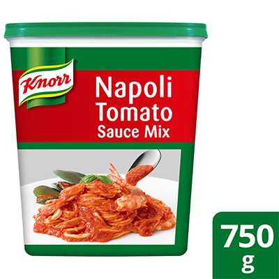 Knorr Campuran Asas Tomato Napoli 750g - Knorr Campuran Asas Tomato Napoli membantu anda untuk menyampaikan hidangan pasta yang konsisten.