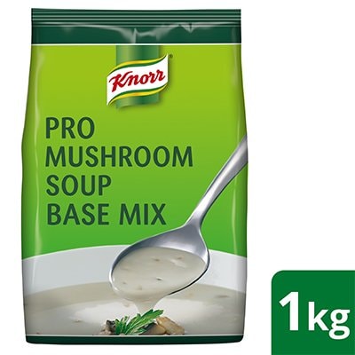 Knorr Professional Cream Soup (Mushroom) 1kg - A clear diners’ favourite, deliver scrumptious mushroom soup with Knorr Mushroom Soup Base Mix that lets you deliver authentic cream of mushroom soup instantly.