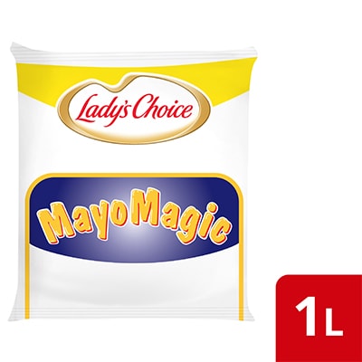 Lady's Choice Mayo Magic Mayonis 1L - Lady's Choice Mayo Magic merupakan mayonis ekonomi yang diformulasi istimewa untuk burger yang pasti digemari ramai.