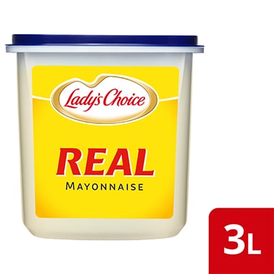 Lady's Choice Real Mayonnaise 3L - Lady's Choice Real Mayonnaise is a versatile base that helps create variety of dips to make an exciting and unique dining experience.