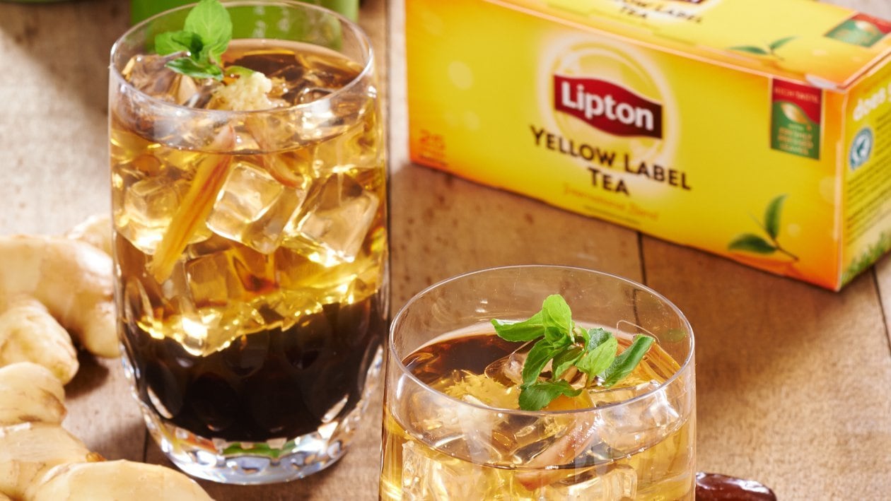 Ginger Mint Date Iced Tea Ginger Mint Date Iced Tea