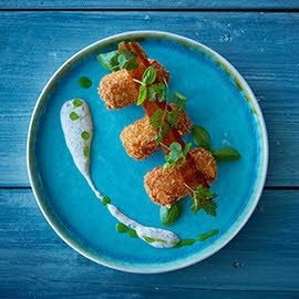 Kroket Kentang bersama Ham Ayam dan Keju Mozzarella Kroket Kentang bersama Ham Ayam dan Keju Mozzarella
