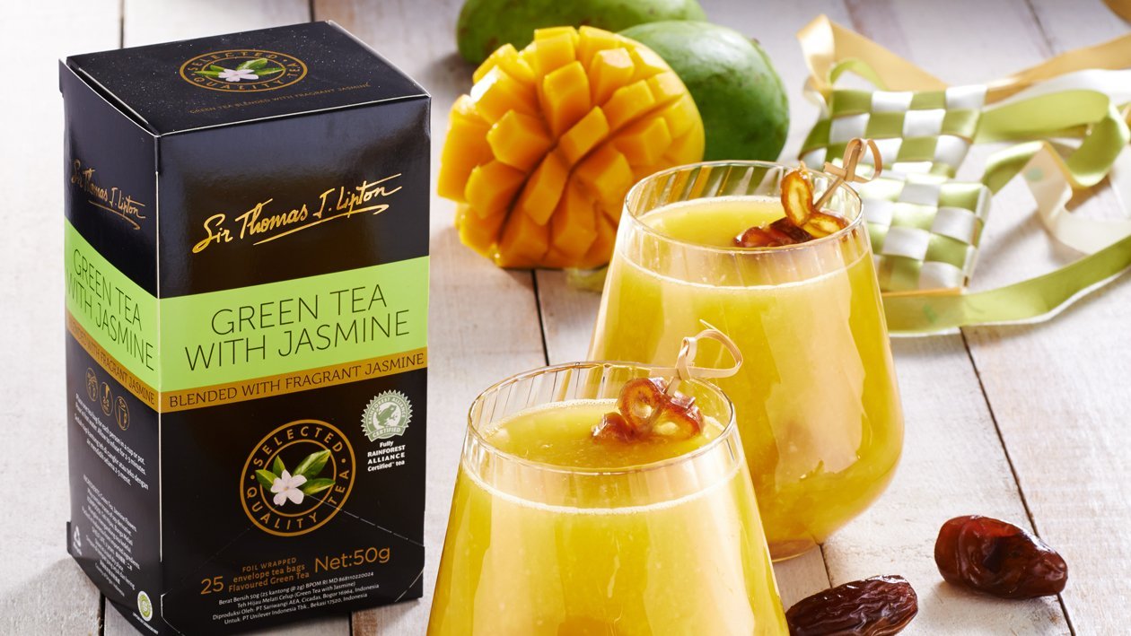 Mango Kurma Iced Green Tea with Jasmine – - Recipe