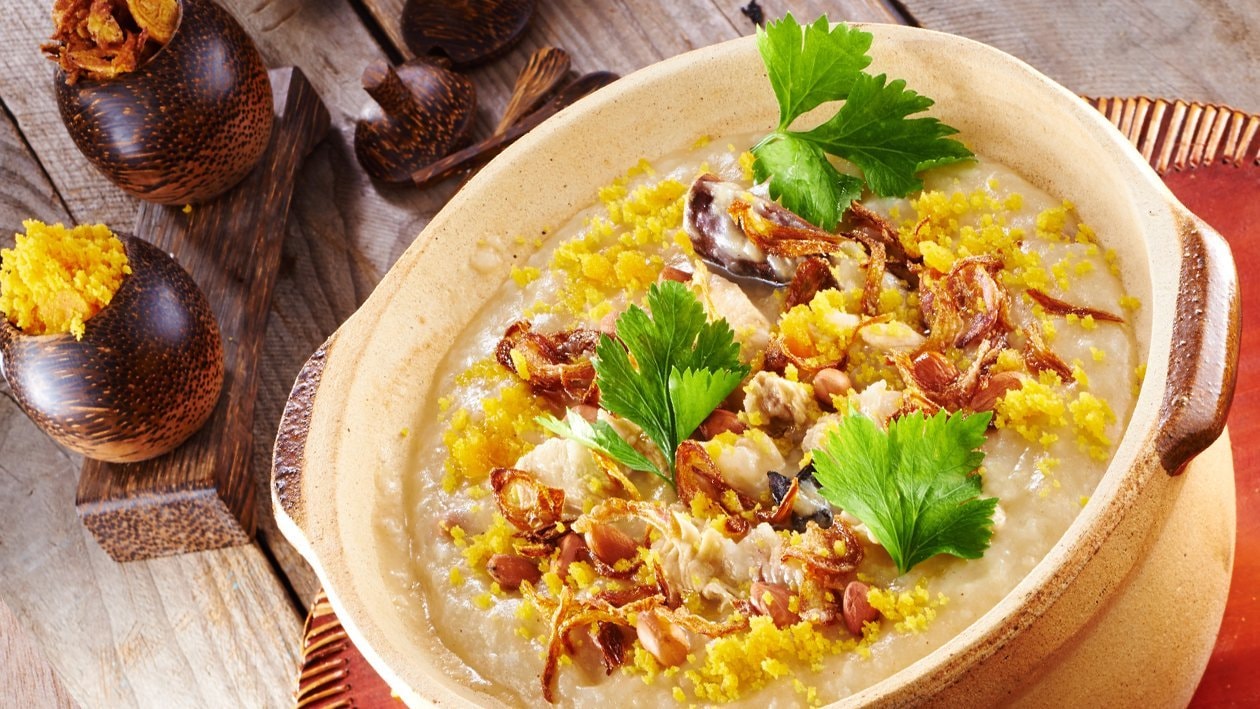 Salted Egg Porridge – - Recipe