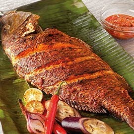 Baked Whole Snapper, Sambal Sauce Baked Whole Snapper, Sambal Sauce