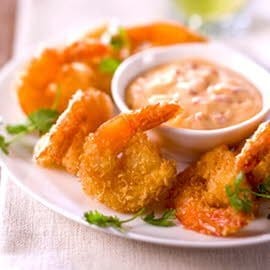 Kutlet Udang Goreng Tepung Rangup, Mayonis Cili Manis Kutlet Udang Goreng Tepung Rangup, Mayonis Cili Manis