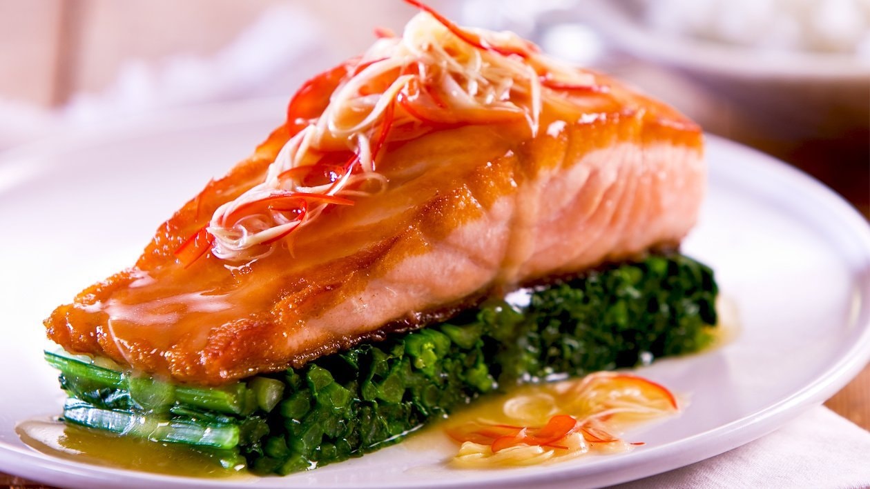 Filet Salmon Panggang, Sos Halia Lemon – - Resipi