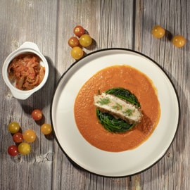Fish Roulade with Kimchi Gravy Fish Roulade with Kimchi Gravy