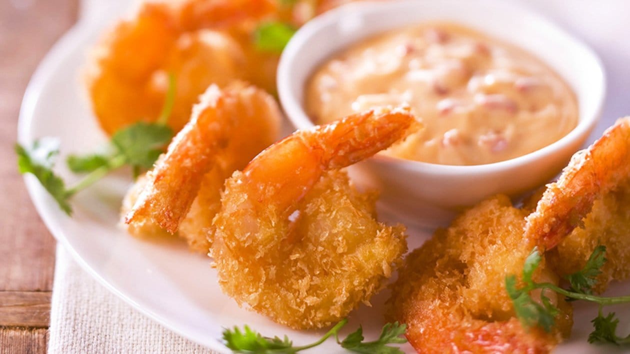 Crispy Fried Prawn Cutlets, Sweet Chilli Mayonnaise – - Recipe