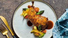 Baked Chicken Thigh with Orange Demi-glace Baked Chicken Thigh with Orange Demi-glace