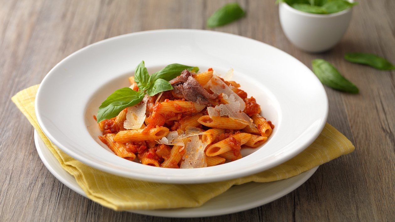 Pasta Arrabiata With Anchovies and Pecorino – - Recipe