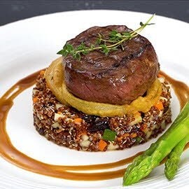 Soy Garlic Beef Tenderloin Steak with Quinoa Salad Soy Garlic Beef Tenderloin Steak with Quinoa Salad