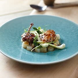 Salad with Teriyaki Quail, Asparagus and Bok Choy Salad with Teriyaki Quail, Asparagus and Bok Choy