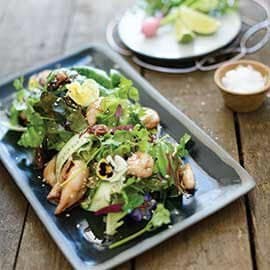 Spiced Up Squid, Ribbon Cucumber, Coriander, Basil & Rocket Salad Spiced Up Squid, Ribbon Cucumber, Coriander, Basil & Rocket Salad