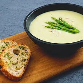 Roasted Asparagus & Onion Soup with Barley Roasted Asparagus & Onion Soup with Barley