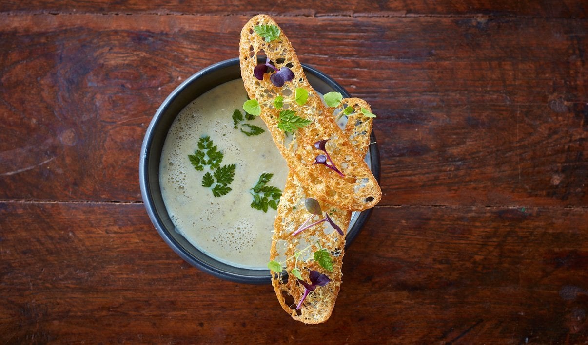 Truffle Potato Soup with Crostini – - Recipe