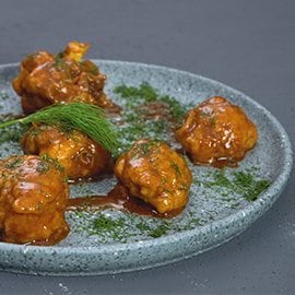 Tom Yam Cauliflower Poppers with Aioli Dip Tom Yam Cauliflower Poppers with Aioli Dip
