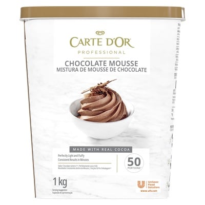 Carte D’Or Chocolate Mousse - Carte D’Or Chocolate Mousse is a product that is time-saving and easy to make that adds versatility to desserts creation.
