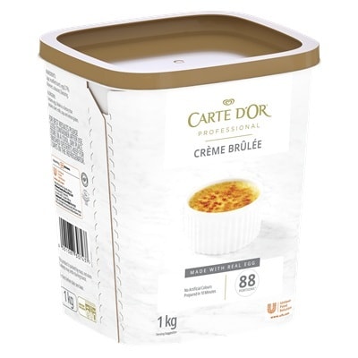 Carte D’Or Crème Brûlée - Carte D’Or Crème Brûlée is a smooth, vanilla-flavoured base that is easily infused with any flavours, offering a versatile and consistent dessert option.