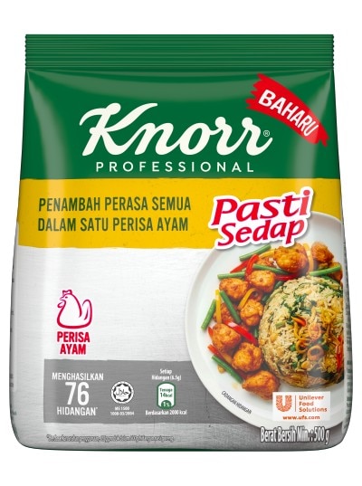 Knor Pasti Sedap Ayam 500g | NEW! - Knorr Pasti Sedap Ayam enhances your stir fried dishes with rich chicken aroma and delicious umami taste, all at an affordable cost.