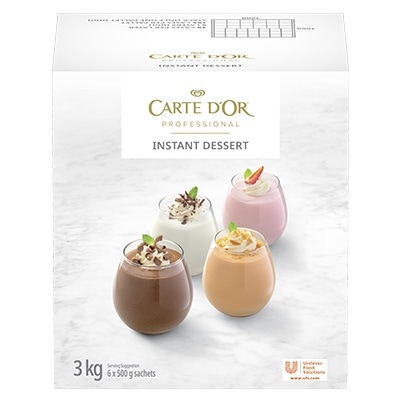 Carte D’or Vanilla Instant Dessert - Carte D'Or Vanilla Instant Dessert is a freeze-thaw stable product that is time-saving and easy to make, adding versatility to dessert creations.