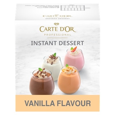 Carte D’or Vanilla Instant Dessert - Carte D'Or Vanilla Instant Dessert is a freeze-thaw stable product that is time-saving and easy to make, adding versatility to dessert creations.