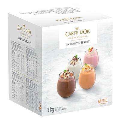 Carte D’or Vanilla Instant Dessert - Carte D'Or Vanilla Instant Dessert is a freeze-thaw stable product that is time-saving and easy to make, adding versatility to dessert creations.