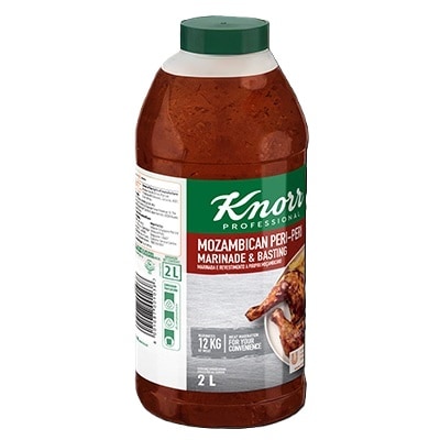 Knorr Peri-Peri Marinade & Basting (Mozambican) - Knorr Professional Mozambican Peri-Peri Marinade & Basting Sauce is a ready-to- use solution that adds a harmonious blend of spicy and tangy flavours, perfect for marination, glazing or as a base.