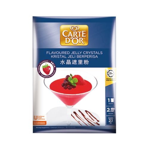 Carte d'Or Strawberry Flavoured Jelly Crystals 440g - 