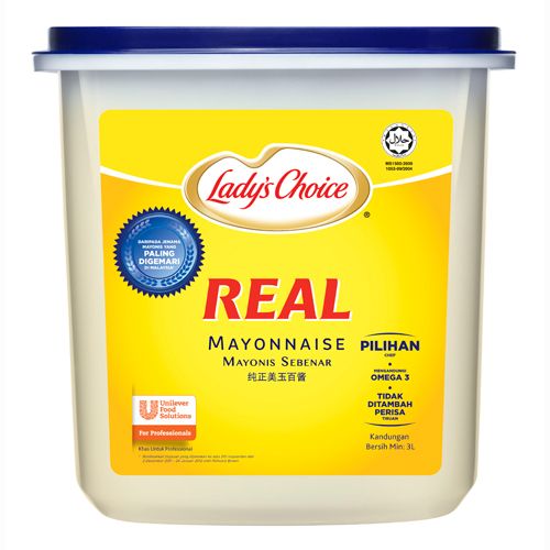 Lady's Choice Real Mayonnaise 3L - Lady's Choice Real Mayonnaise is a versatile base that helps create variety of dips to make an exciting and unique dining experience.