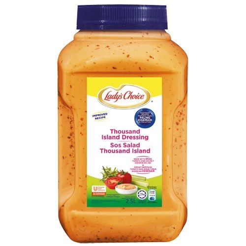 Lady's Choice Thousand Island Dressing 2.5L - Made with real quality ingredients, Lady's Choice Thousand Island Dressing helps you to deliver consistent salad dishes.