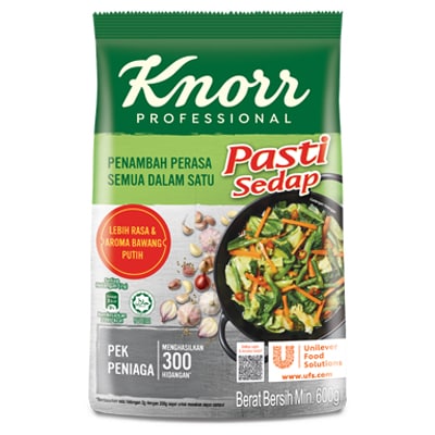 Knorr Pasti Sedap Pek Peniaga Baru 600G - Knorr Pasti Sedap is an all-in-one seasoning which made with original ingredients. 