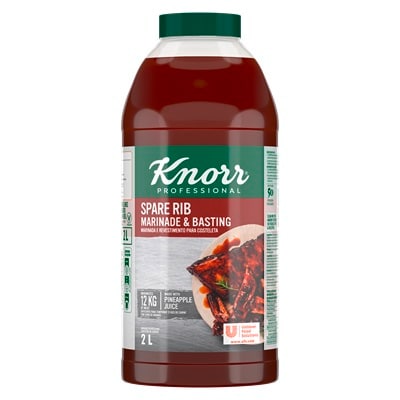 Knorr Spare Rib Marinade & Basting - Knorr Professional Spare Rib Sauce offers sweet, savoury & tangy flavours that is ready-to-use across all meat dishes, perfect for overnight marination & basting.