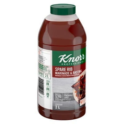 Knorr Spare Rib Marinade & Basting - Knorr Professional Spare Rib Sauce offers sweet, savoury & tangy flavours that is ready-to-use across all meat dishes, perfect for overnight marination & basting.