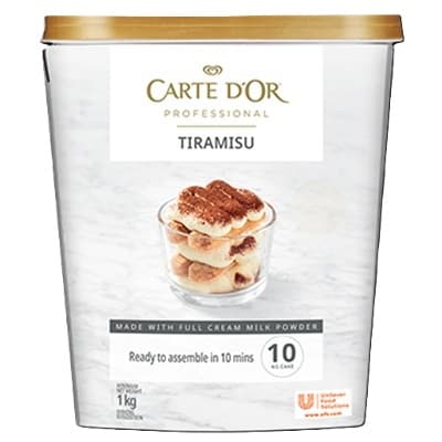 Carte D’or Tiramisu - Carte D'Or Tiramisu adalah produk yang mewah, mudah digunakan serta boleh dipercayai dari segi rasa, konsistensi dan kestabilan.