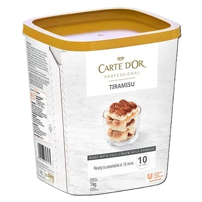 Carte D’or Tiramisu - Carte D'Or Tiramisu adalah produk yang mewah, mudah digunakan serta boleh dipercayai dari segi rasa, konsistensi dan kestabilan.