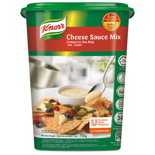 Knorr Campuran Sos Keju 750g - Knorr Campuran Sos Keju membantu anda untuk menyampaikan hidangan pasta yang konsisten.