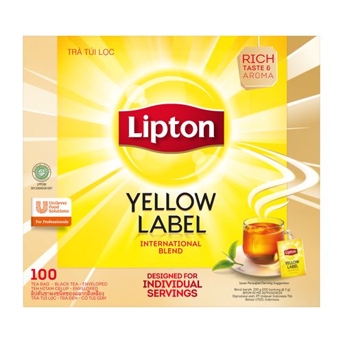 Lipton A100 Uncang Teh Yellow Label 2g - Pelanggan pasti teruja dengan Teh Lipton Yellow Label, satu-satunya jenama teh yang diikhtiraf oleh Rainforest Alliance.
