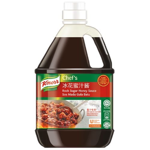 Knorr Sos Madu Gula Batu 3kg - Sos Madu Gula Batu Knorr mengandungi gula batu kuning dan madu Australia sebenar untuk memberikan rasa madu gula batu asli yang konsisten.