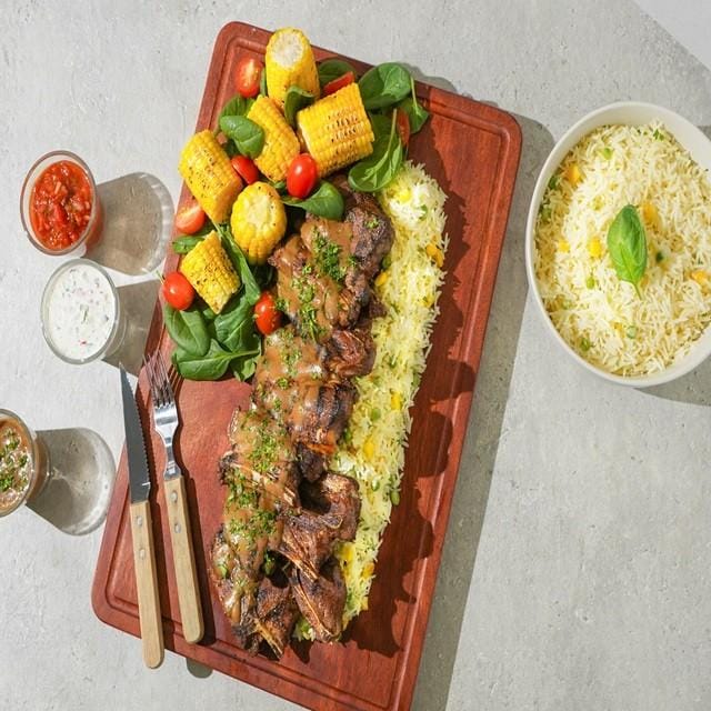 Lamb Shoulder Platter with Briyani Sauce