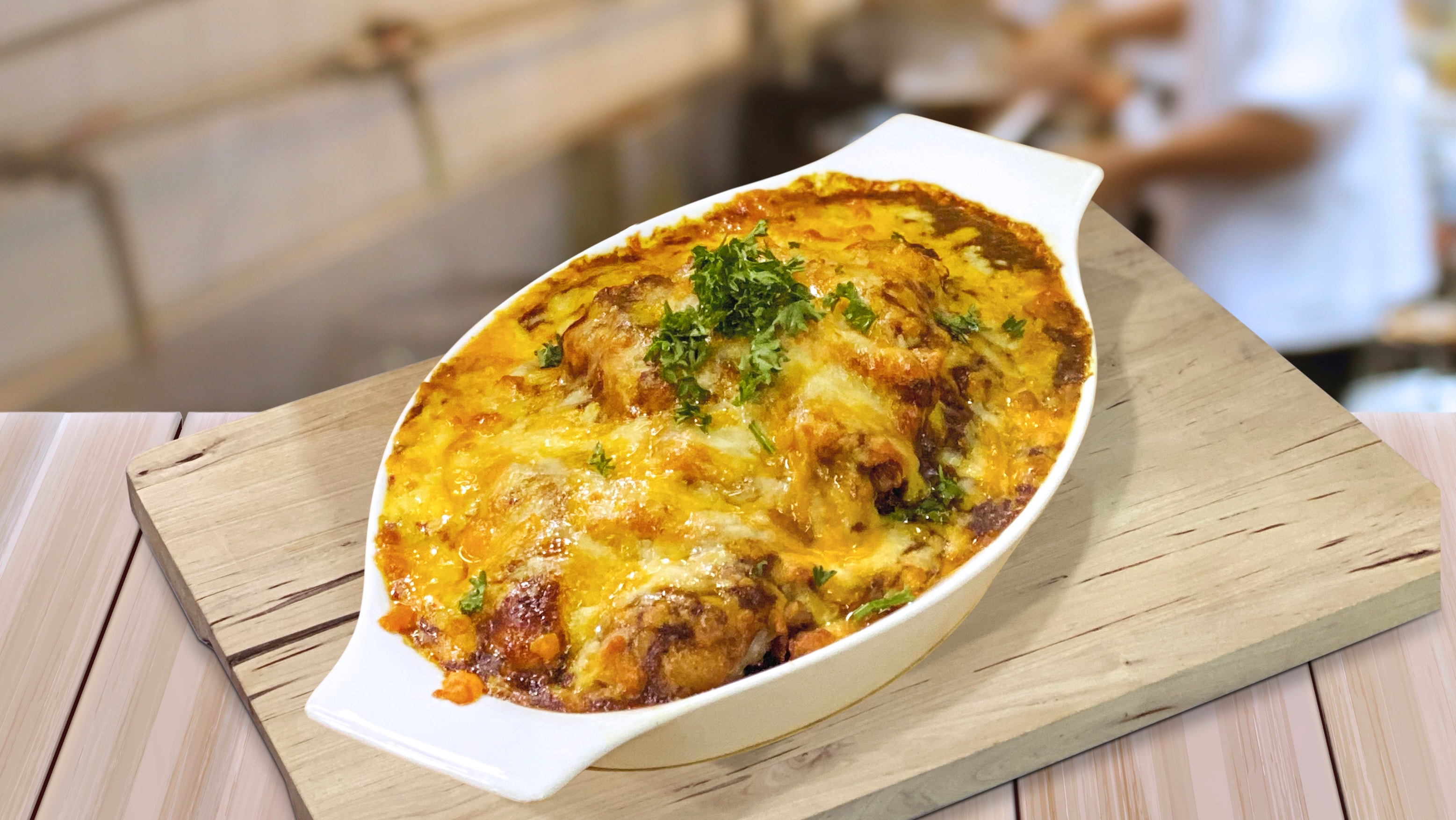 Cheese Baked Rice with Japanese Curry – - Recipe