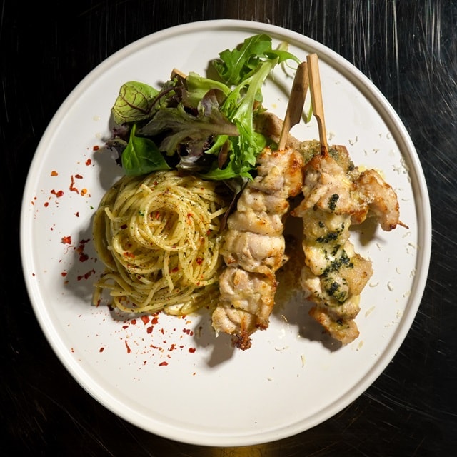 Garlic Parmesan Chicken Skewers