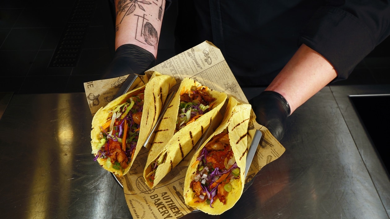 Grilled Soft Tacos with Sambal Tomato – - Recipe