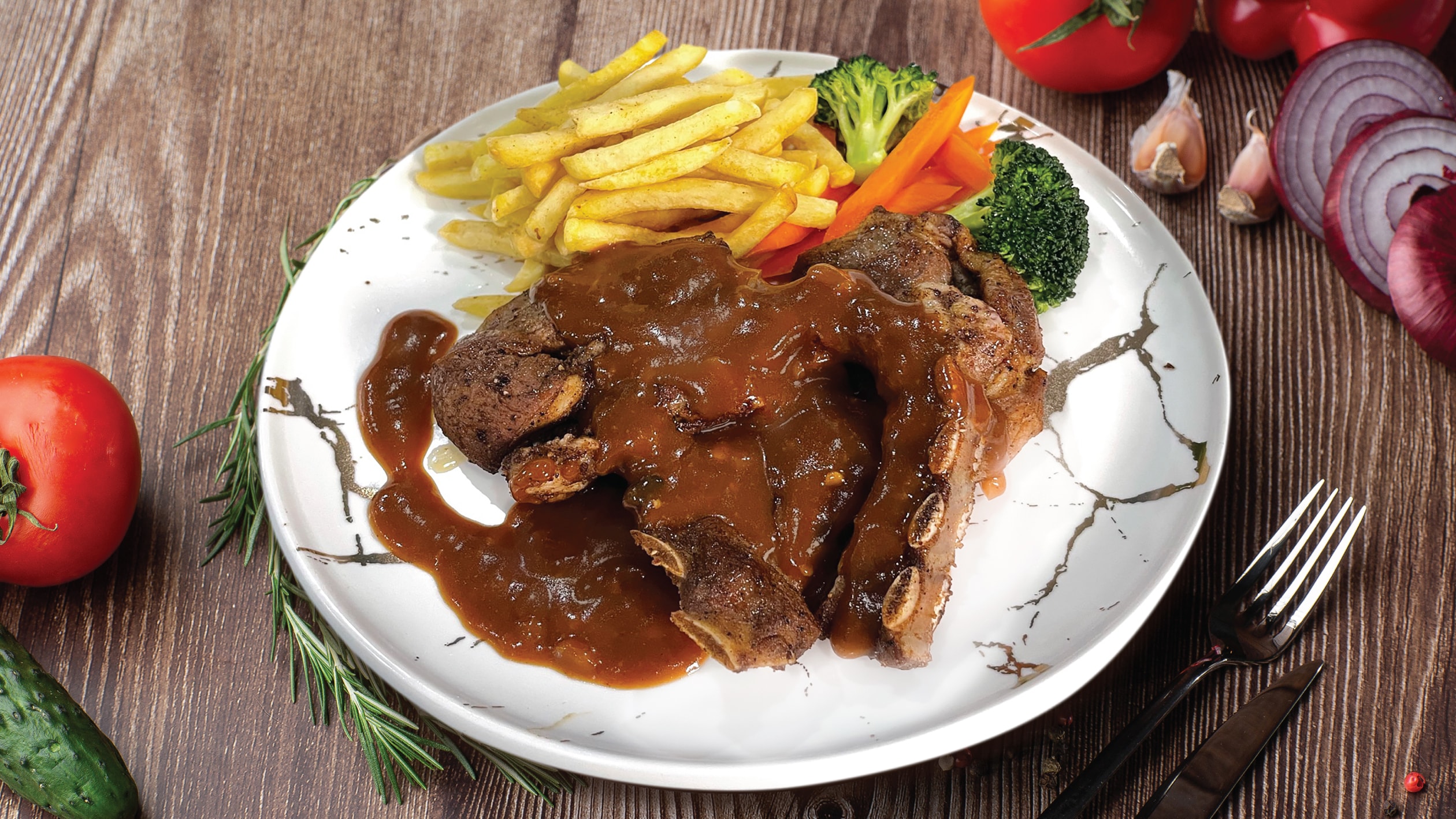 Salsa Demi Glace Sauce served on Lamb Chop – - Recipe