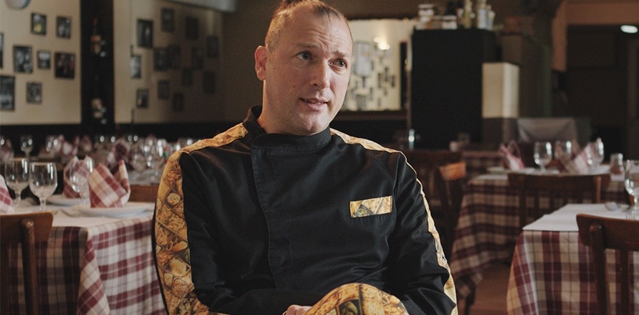 Chef Alessandro Di Prisco at Al Forno Restaurant