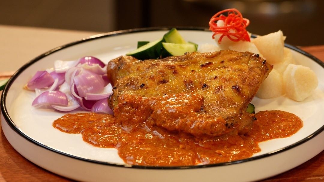 Satay Chicken Chop with Peanut Sauce
